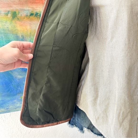 Daniel Cremieux Womens Olive Green Nylon Quilted Vest - Picture 8 of 10